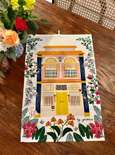 Tea towel - The Shophouse Yellow