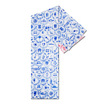Load image into Gallery viewer, Singapore Icons in Blue and Red Table Runner (Double-Sided)

