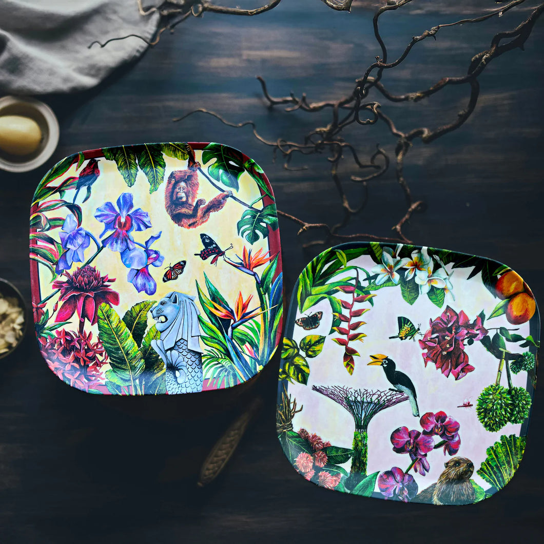 City in Nature Bamboo Plates Set of 2