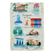 Load image into Gallery viewer, Singapore Icons Tea Towel
