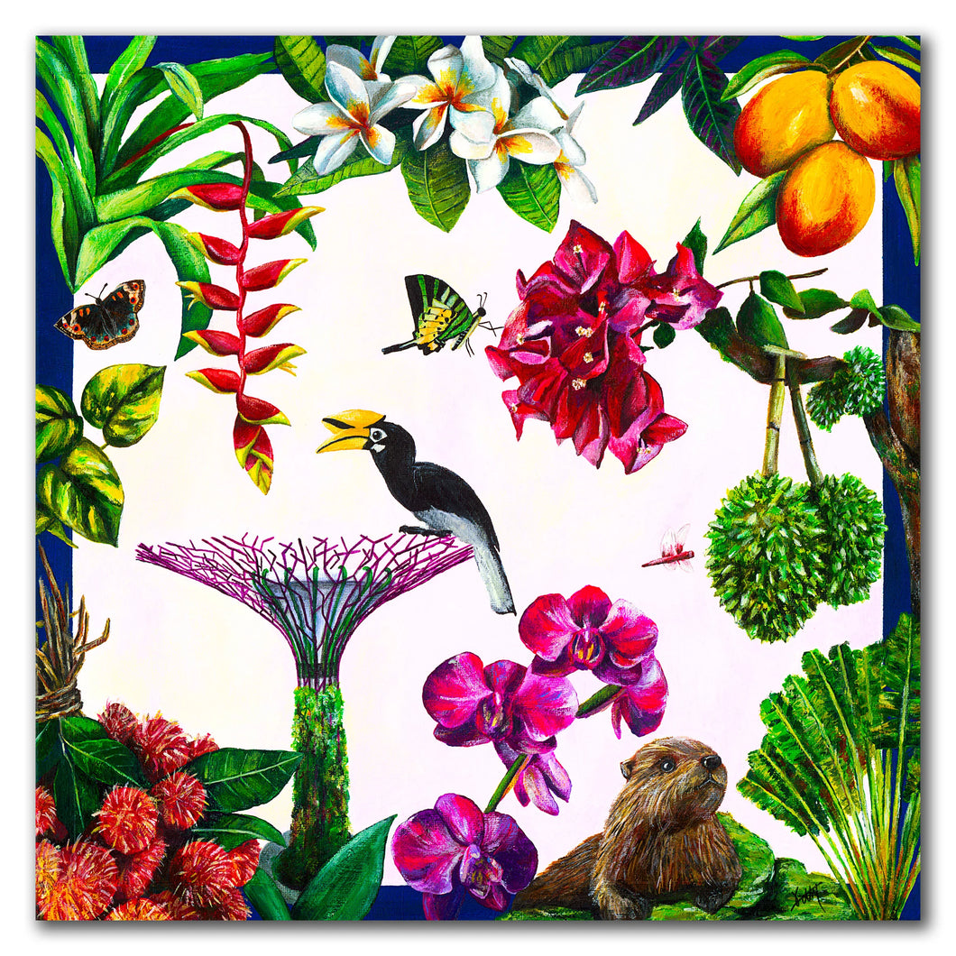 Canvas Print: City in Nature - Tropical Paradise