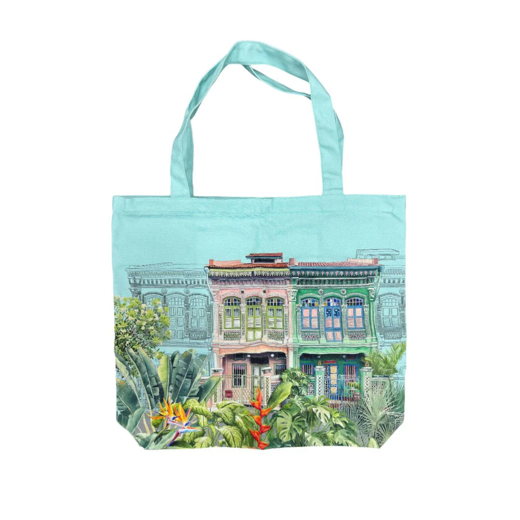 Peranakan Shophouses tote bag