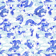 Load image into Gallery viewer, Blue Dragon &amp; White Dragon Table Runner (Double-Sided)
