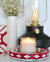 Load image into Gallery viewer, Botanical Red Mini Round Mother of Pearl Inlay Tray
