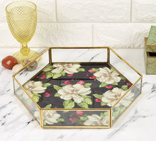 Load image into Gallery viewer, White Rose Allure Hexagon Serving Tray

