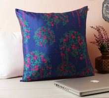 Load image into Gallery viewer, Prussian Berry Pecker Blended Taf Silk Cushion Cover
