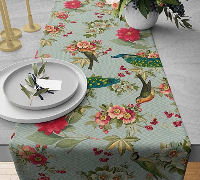 Feathered Garden Bed and Table Runner