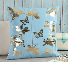 Load image into Gallery viewer, Fluttering butterfly foil cushion cover 16&quot;
