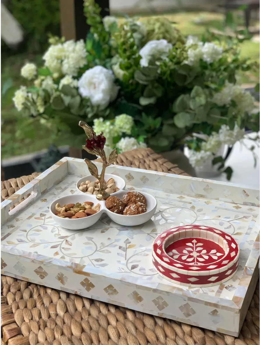 Botanical - Large Mother of Pearl Tray